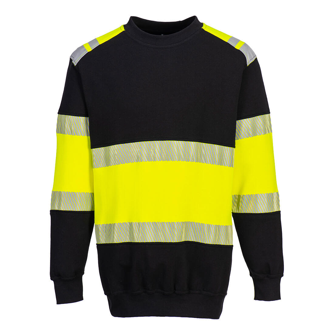 PW3 Modaflame Knit Hi-Vis FR Sweatshirt Klasse 1 - Gelb/Schwarz (YBR)