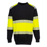PW3 Modaflame Knit Hi-Vis FR Sweatshirt Klasse 1 - Gelb/Schwarz (YBR)