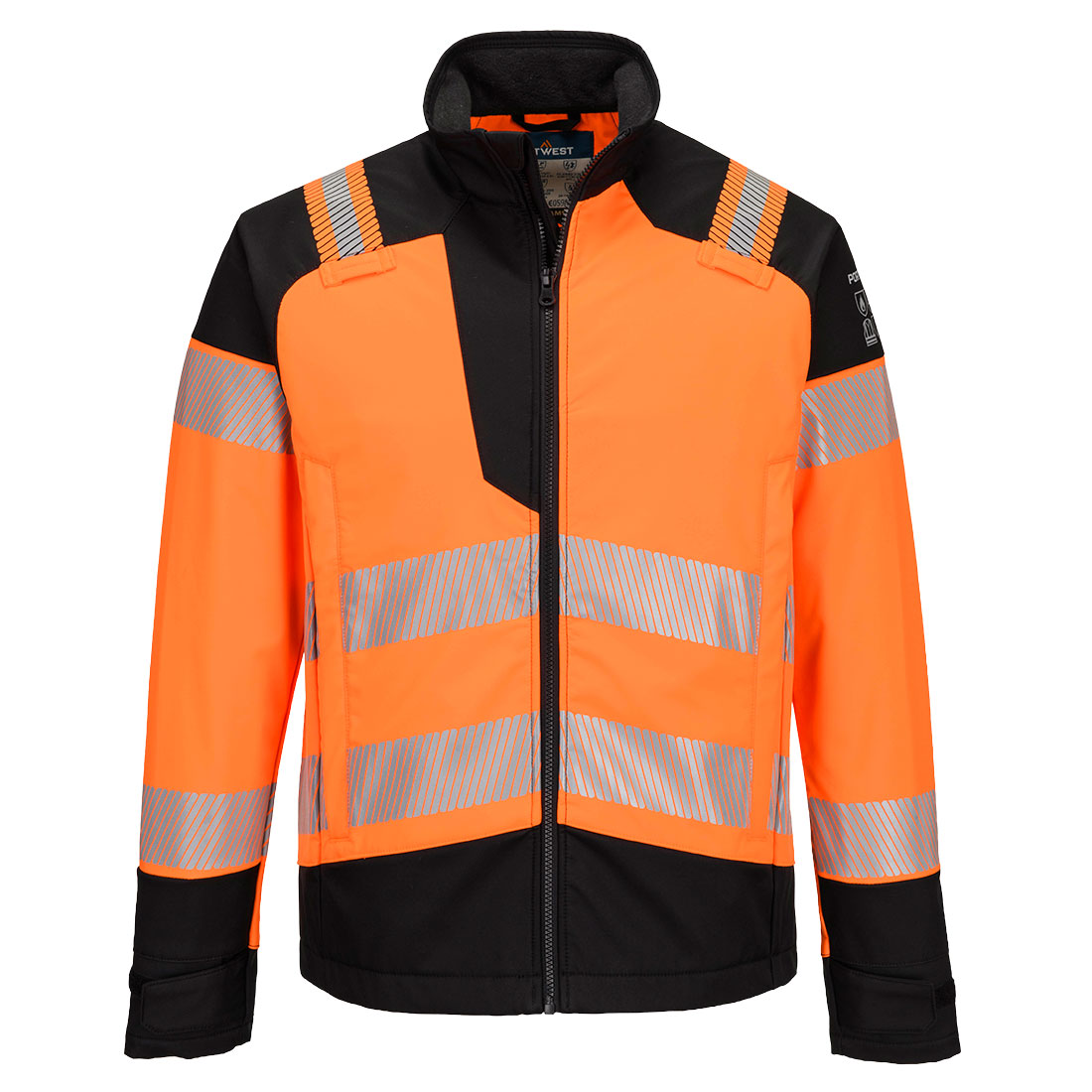 PW3 Modaflame Hi-Vis Multi-Norm FR Softshelljacke - Orange/Schwarz (OBR)