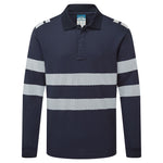 PW3 Modaflame Knit FR Poloshirt Langarm - Marine (NVR)