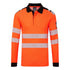 PW3 Modaflame Knit FR Poloshirt Langarm - Orange/Schwarz (OBR)