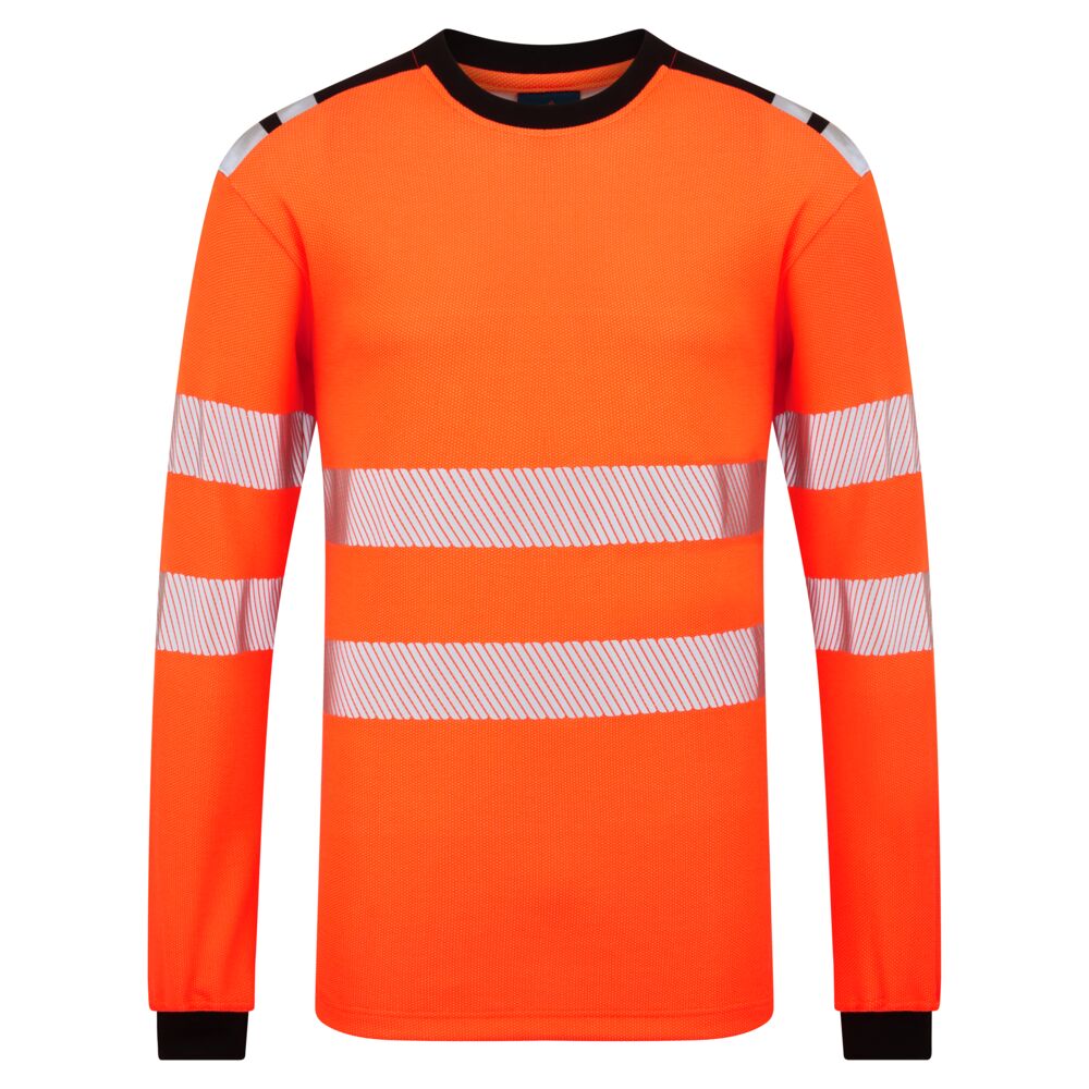 PW3 Modaflame Knit HVO FR T-Shirt Langarm - Orange/Schwarz (OBR)