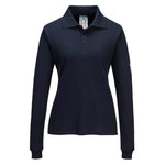 Modaflame Knit FR Damen Poloshirt langarm - Marine (NVR)