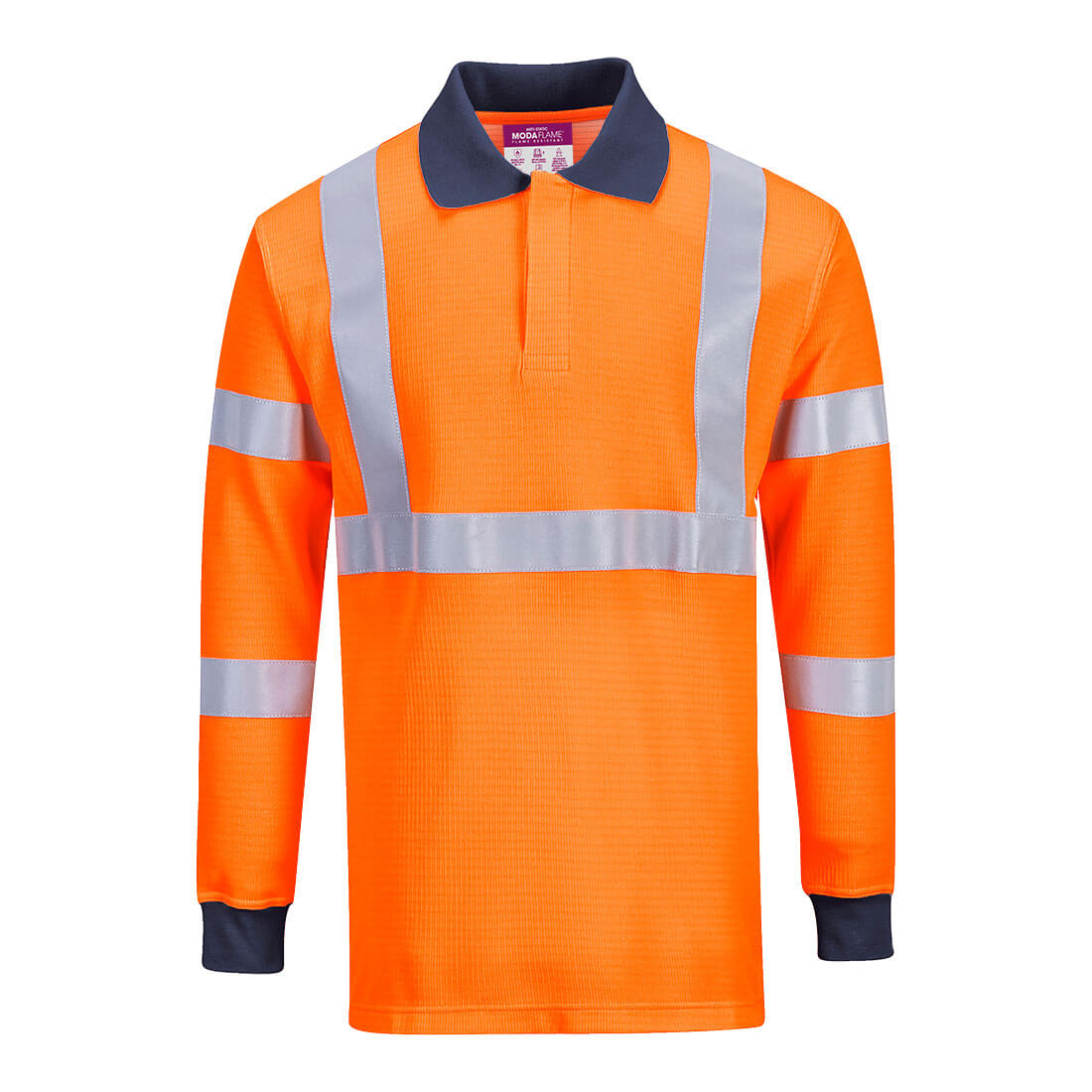 Modaflame Knit HVO FR Poloshirt Langarm - Orange (ORR)