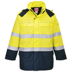 Bizflame Rain+ Hi-Vis Multinorm Kontrast FR Jacke - Gelb/Marine (YNR)