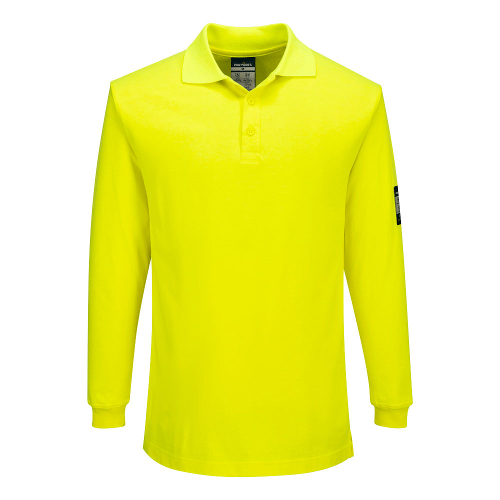Modaflame Knit FR Poloshirt Langarm - Gelb (YER)