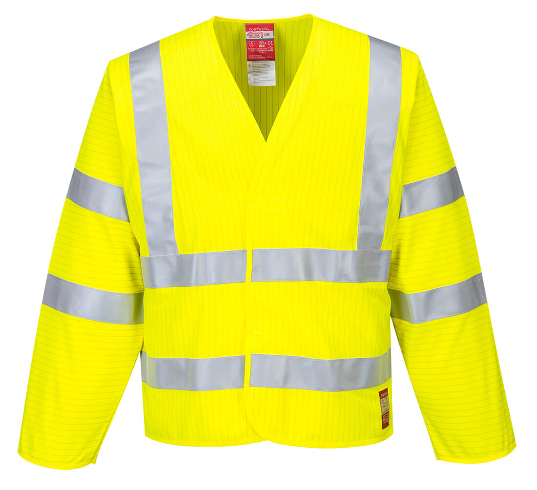 Bizflame Hi-Vis FR Weste Langarm - Gelb (YER)