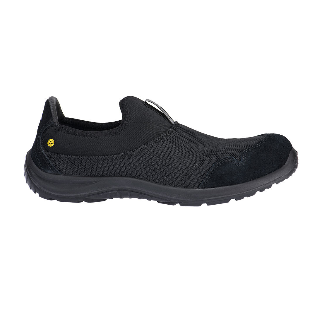 Stahl Textil Slipper S1P SR FO ESD - Schwarz (BKR)