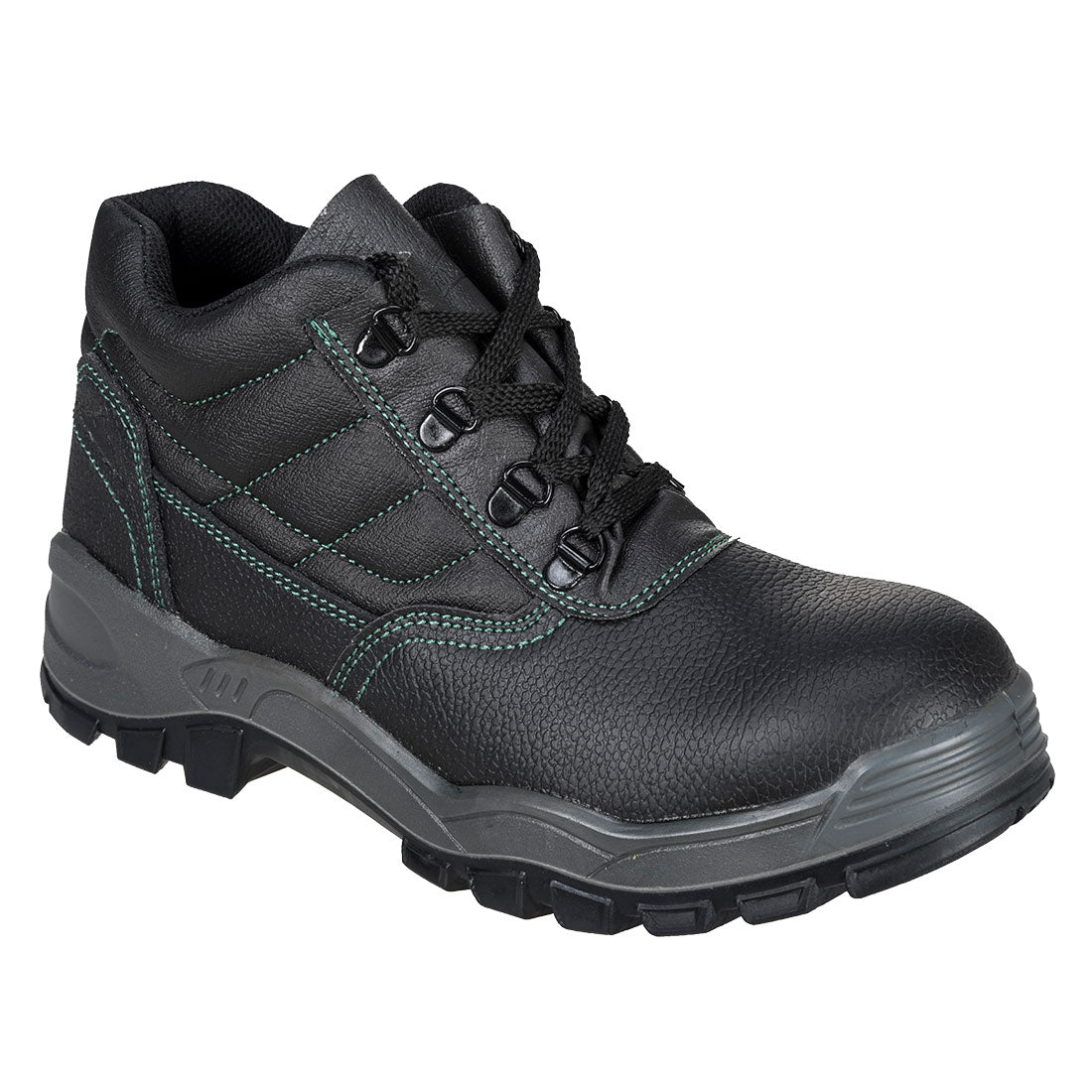 Stahl Spaltleder-Stiefelette S1 SR - Schwarz (BKR)