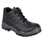 Stahl Spaltleder-Stiefelette S1 SR - Schwarz (BKR)