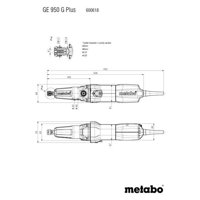 Geradschleifer GE 950 G Plus (600618000) Geradschleifer