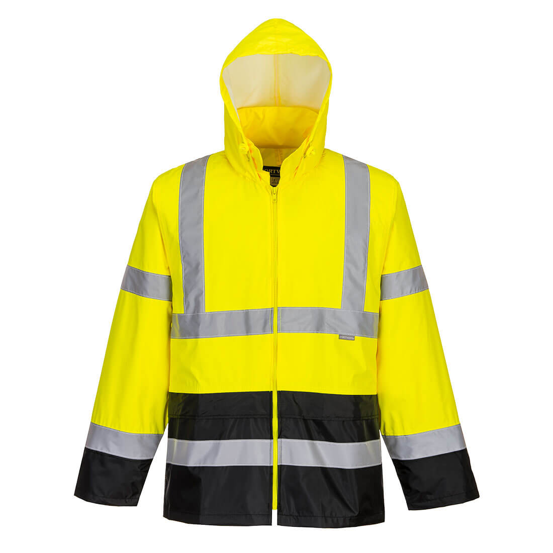 Hi-Vis Klassische Kontrast Regenjacke - Gelb/Schwarz (YBR)
