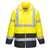 Hi-Vis Klassische Kontrast Regenjacke - Gelb/Marine (YNR)