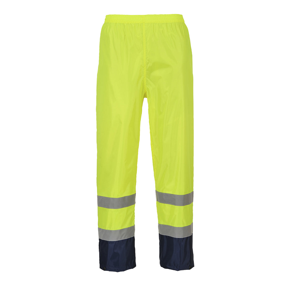 Hi-Vis Klassische Kontrast Regenhose - Gelb/Marine (YNR)