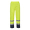 Hi-Vis Klassische Kontrast Regenhose - Gelb/Marine (YNR)