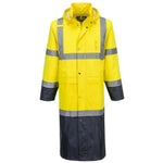 Hi-Vis Contrast Raincoat 122cm - Gelb/Marine (YNR)