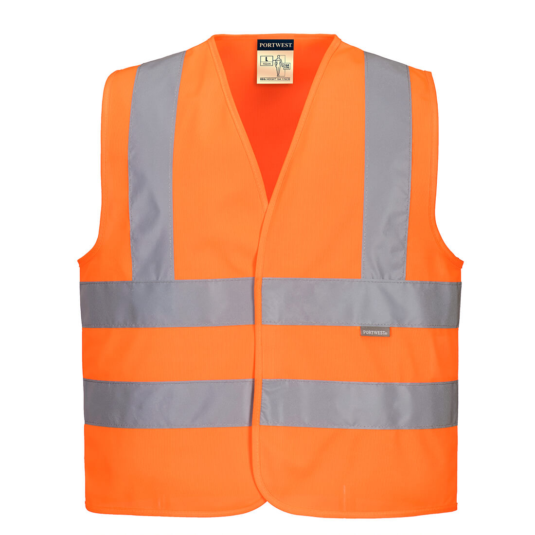Junior Hi-Vis Weste mit Schulterreflexband - Orange (ORR)