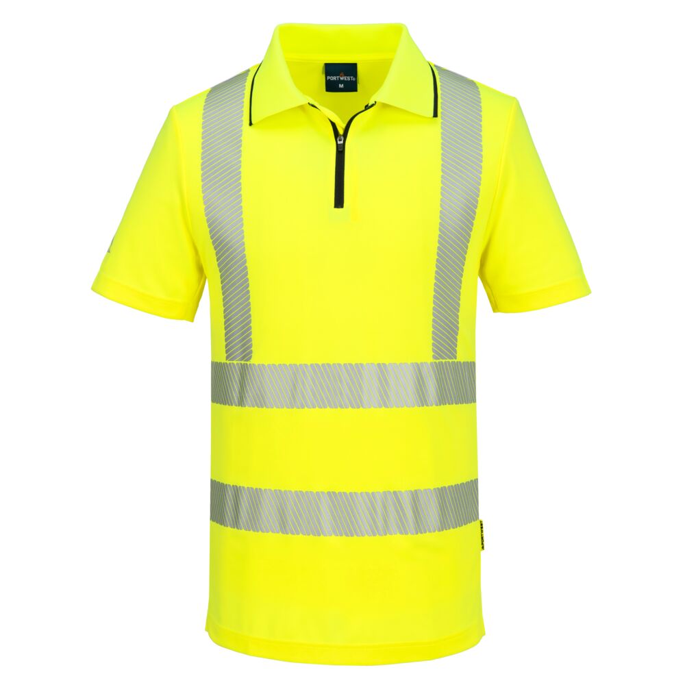 KX3 Sport Hi-Vis Polo Shirt mit Reißverschluss kurzarm - Gelb (YER)