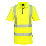 KX3 Sport Hi-Vis Polo Shirt mit Reißverschluss kurzarm - Gelb (YER)