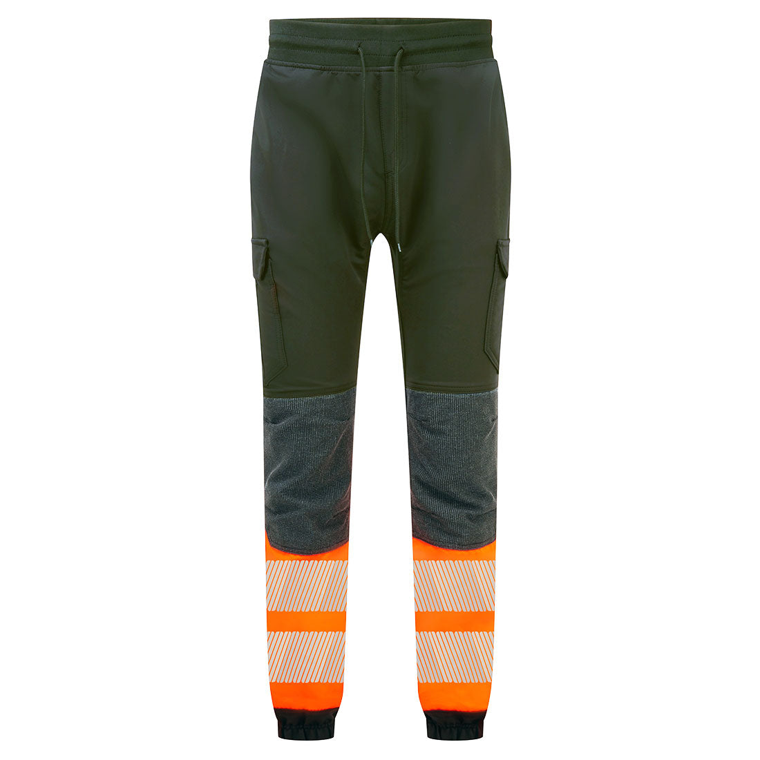 KX3 Hi-Vis Flexi-Jogger Klasse 1 - Schwarz/Orange (KOR)