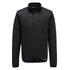 KX3 Texturiertes Sweatshirt mit 1/4 Reißverschluss - Schwarz (BKR)
