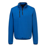 KX3 Texturiertes Sweatshirt mit 1/4 Reißverschluss - Quarz Blau (QBR)