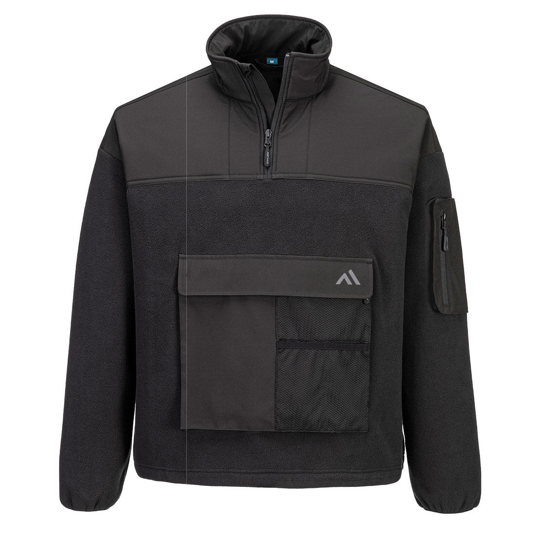 KX3 Fleecejacke mit 1/4 Reißverschluss - Schwarz (BKR)