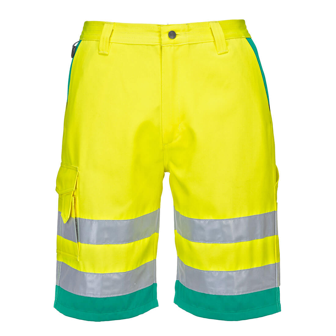 Leichte Hi-Vis Shorts aus Polyester-Baumwolle - Gelb/Teer (YTR)