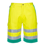 Leichte Hi-Vis Shorts aus Polyester-Baumwolle - Gelb/Teer (YTR)