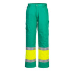 Hi-Vis Leichte Kontrast Service Bundhose Klasse 1 - Gelb/Teer (YTR)