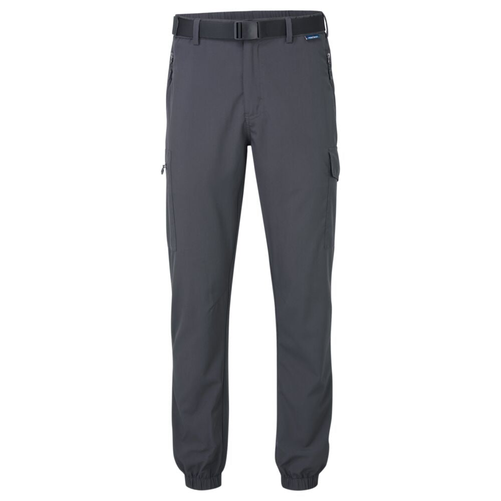 Leichte Stretch-Hose mit Bündchen - Metallgrau (MGS)