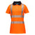Hi-Vis Cotton Comfort Pro Damen Poloshirt kurzarm - Orange/Schwarz (OBR)