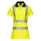 Hi-Vis Cotton Comfort Pro Damen Poloshirt kurzarm - Gelb/Schwarz (YBR)