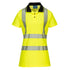 Hi-Vis Cotton Comfort Pro Damen Poloshirt kurzarm - Gelb/Schwarz (YBR)