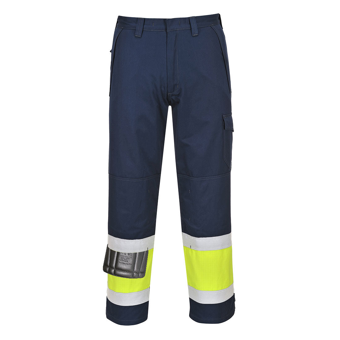 Modaflame Work Hi-Vis Multinorm FR Bundhose Klasse 1 - Gelb/Marine (YNR)
