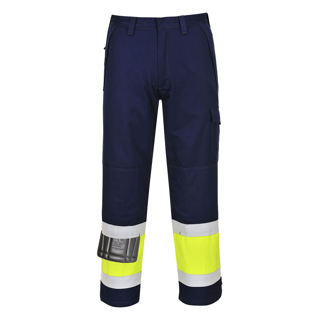Modaflame Work Hi-Vis Multinorm FR Bundhose Klasse 1 - Gelb/Marine (YNT)