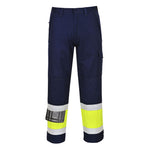 Modaflame Work Hi-Vis Multinorm FR Bundhose Klasse 1 - Gelb/Marine (YNT)