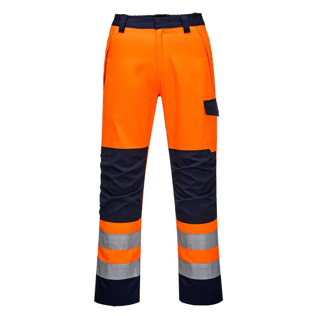 Modaflame Work HVO Hi-Vis Multinorm Kontrast FR Bundhose - Orange/Marine (ONR)