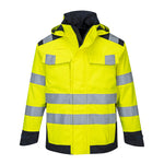 Modaflame Rain + Hi-Vis Multinorm Kontrast FR Jacke - Gelb/Marine (YNR)