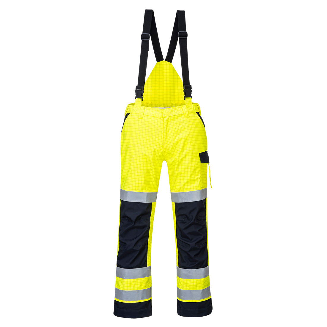 Modaflame Rain + Hi-Vis Multinorm Kontrast FR Bundhose - Gelb/Marine (YNR)