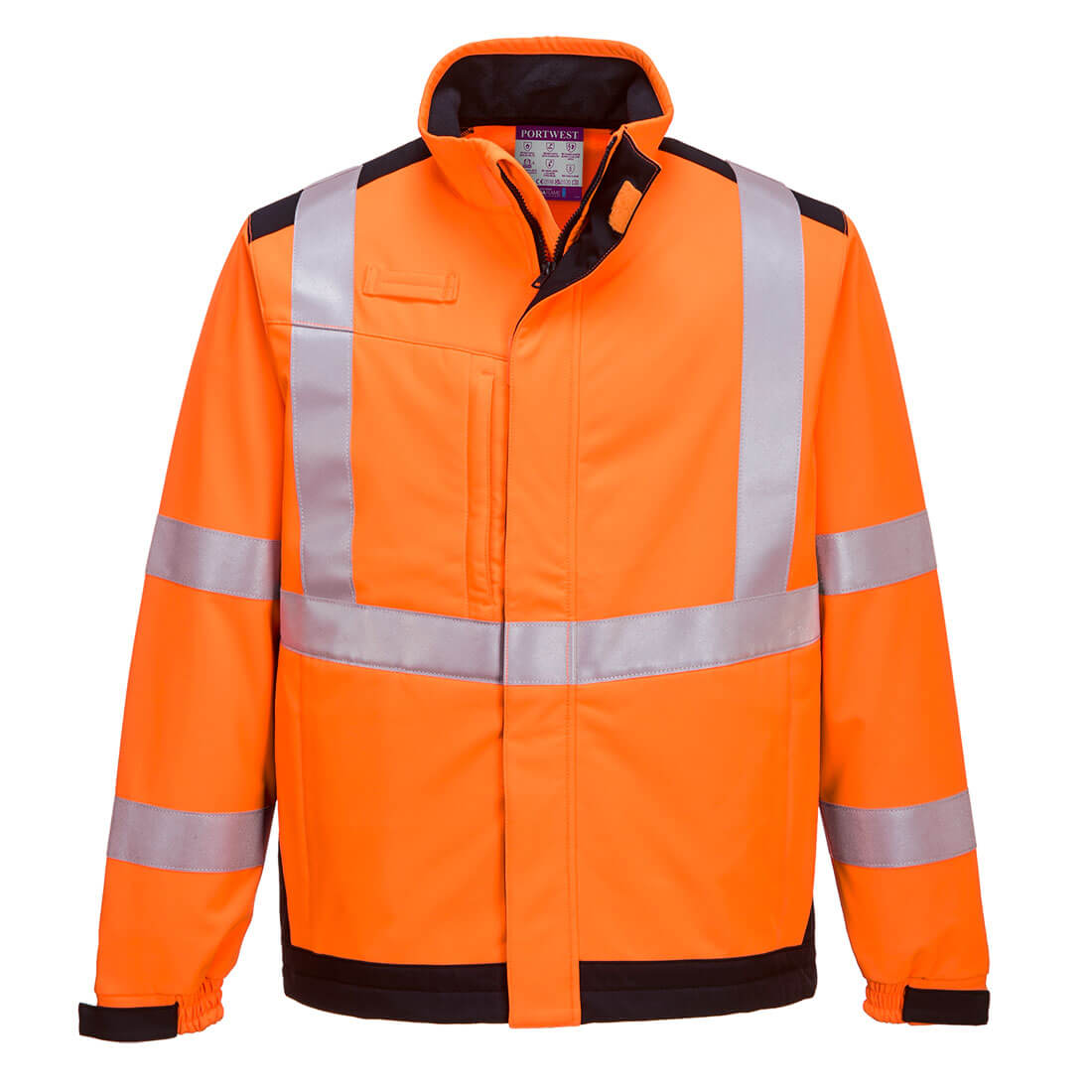 Modaflame Hi-Vis Multinorm FR Softshelljacke - Orange/Marine (ONR)