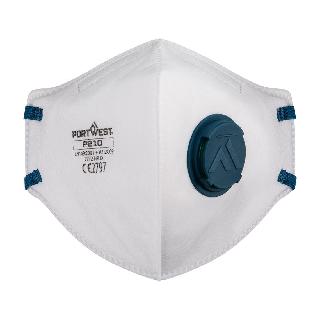 FFP2 Ventilierte Dolomit-Faltatemschutzmaske (Pk3) - Weiss (WHR)