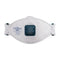 Dreifach gefaltete Dolomit-Atemschutzmaske mit Ventil, FFP2 (10er-Pack) - Weiss (WHR)