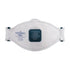 Dreifach gefaltete Dolomit-Atemschutzmaske mit Ventil, FFP2 (10er-Pack) - Weiss (WHR)