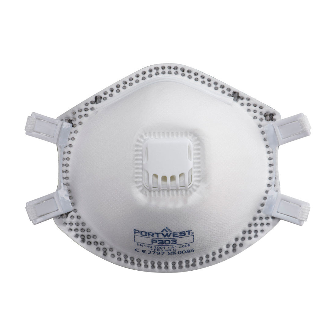 FFP3 Dolomit Feinstaubmaske mit Ventil - Weiss (WHR)