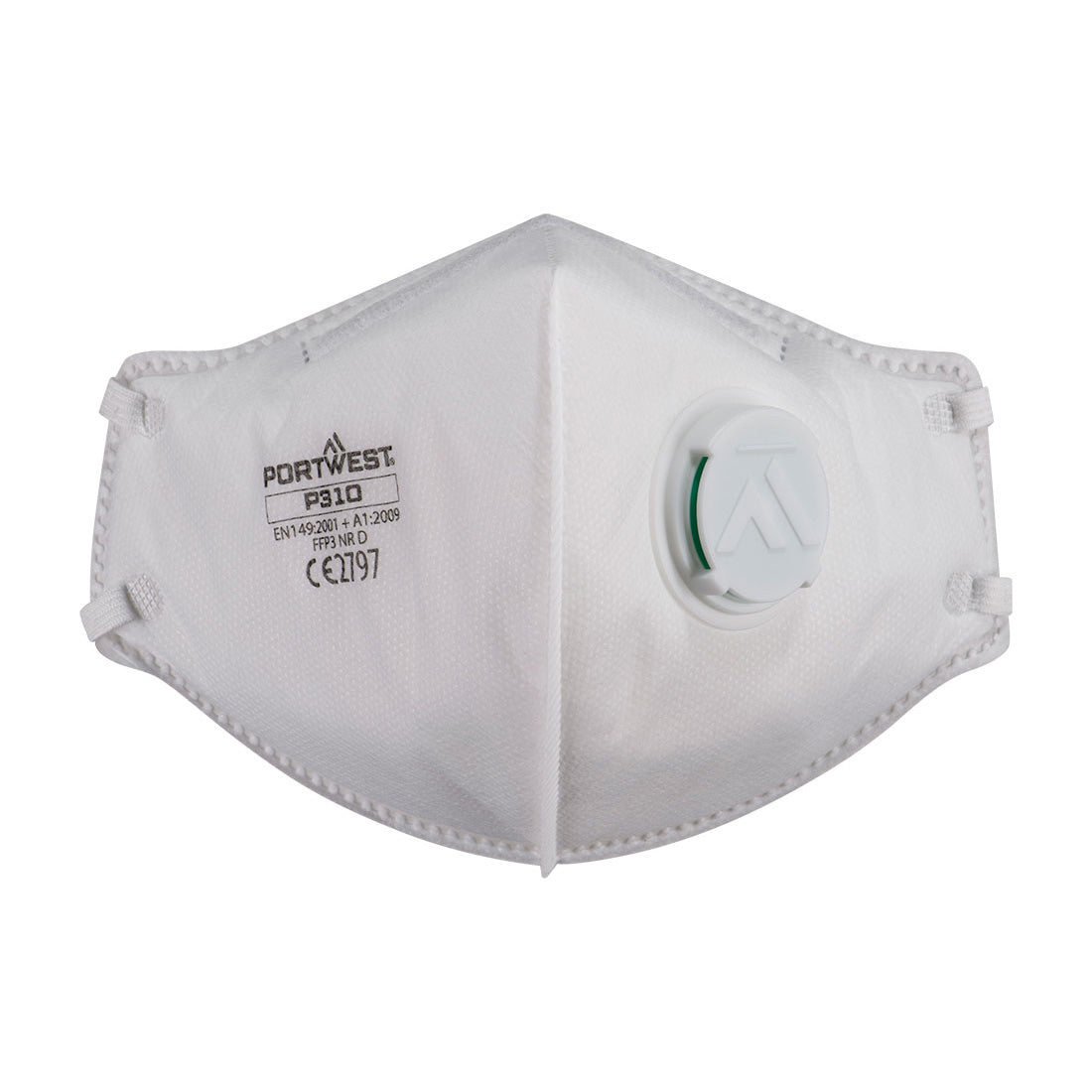 FFP3 Ventilierte Dolomit-Faltatemschutzmaske (Pk3) - Weiss (WHR)