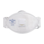 Dreifach gefaltete Dolomit Atemschutzmaske mit Ventil, FFP3 (10er-Pack) - Weiss (WHR)