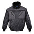 Zweifarbige Pilotjacke - Schwarz/Grau (BYR)