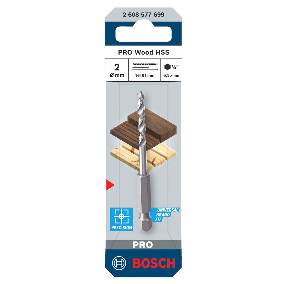 Bosch PRO Wood HSS-Holzspiralbohrer