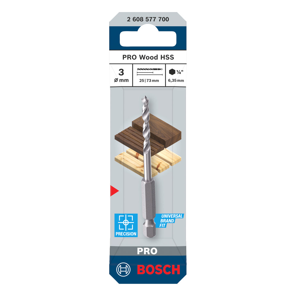 Bosch PRO Wood HSS-Holzspiralbohrer